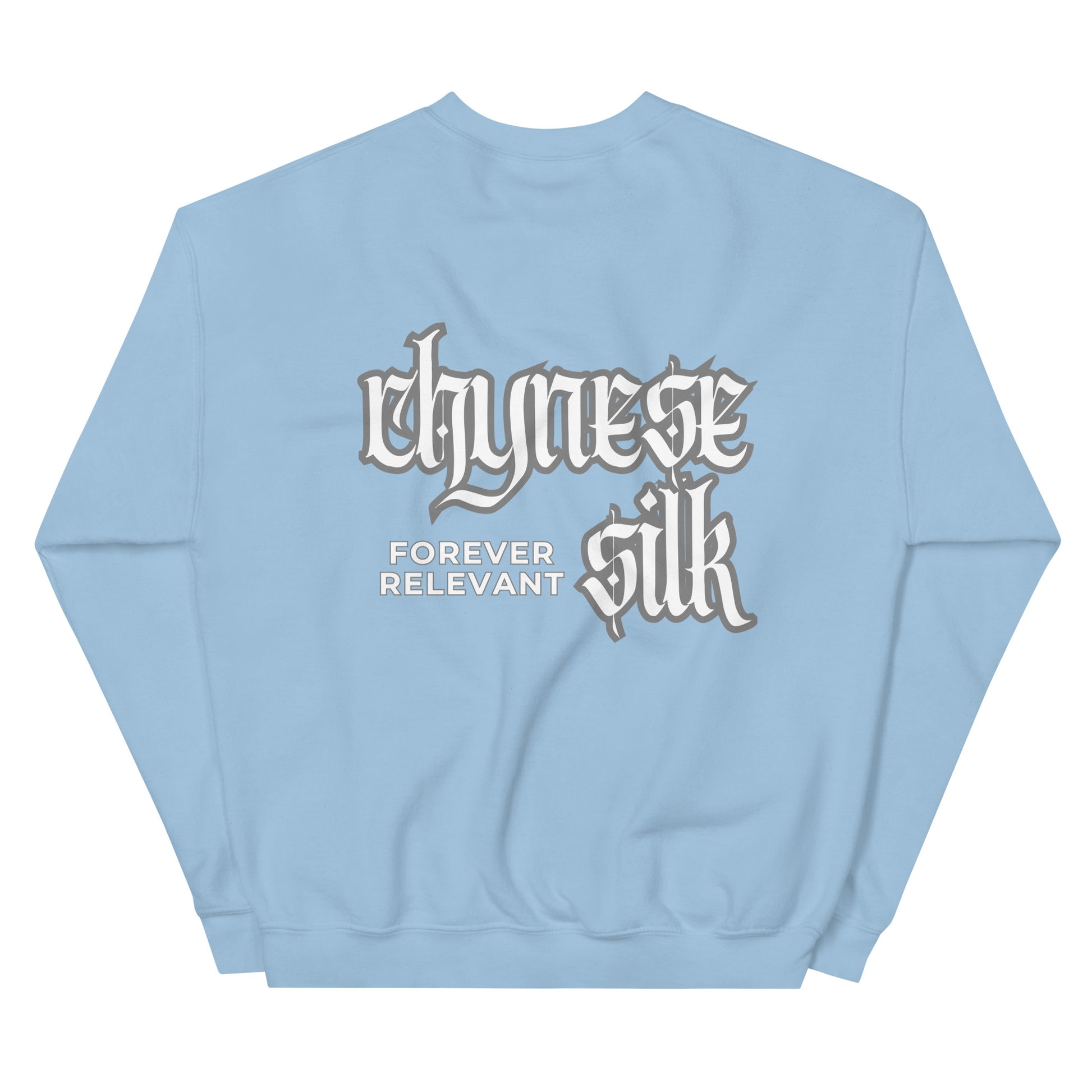 Light blue Gothic Revival White Graphic Streetwear Sweatshirt